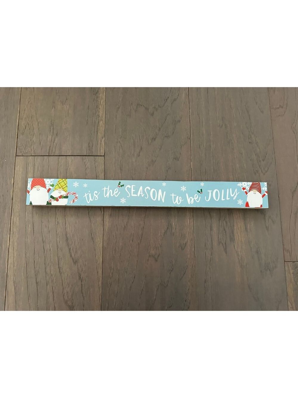 Christmas Sign Double Sided Green Blue Holiday Decor